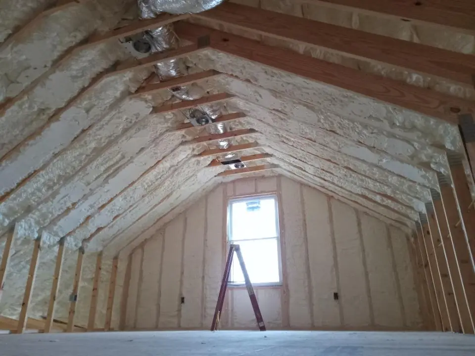 Spray foam roofing application for Crawl Space Insulation project in Anchorage